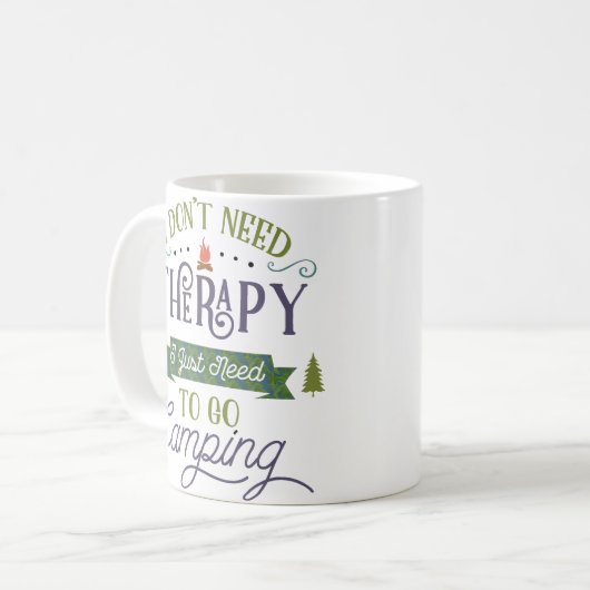 Camping Not Therapy Koffiemok (Voorkant links)