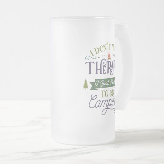 Camping Not Therapy Matglas Bierpul (Voorkant rechts)