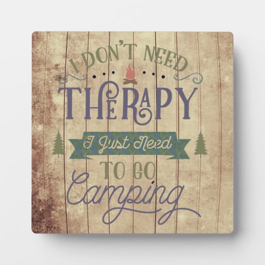 Camping not Therapy Word Art Fotoplaat (Voorkant)