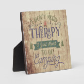 Camping not Therapy Word Art Fotoplaat (Voorkant)