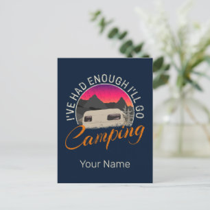 Camping of camper  ontwerp voor vakantie feestdagenkaart