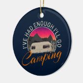 Camping of camper ontwerp voor vakantie keramisch ornament (Links)