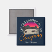 Camping of camper  ontwerp voor vakantie magneet (Voorkant / Achterkant)