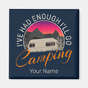 Camping of camper  ontwerp voor vakantie magneet