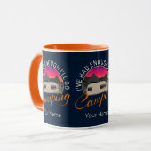 Camping of camper ontwerp voor vakantie mok (Voorkant links)