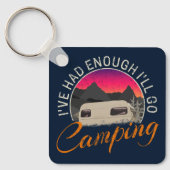 Camping of camper ontwerp voor vakantie sleutelhanger (Voorkant)