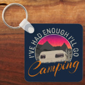 Camping of camper ontwerp voor vakantie sleutelhanger (Voorkant)