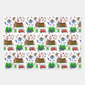 Camping of Midwest Thmed Birthday Inpakpapier Vel (Voorkant)