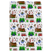 Camping of Midwest Thmed Birthday Medium Cadeauzakje (Voorkant)