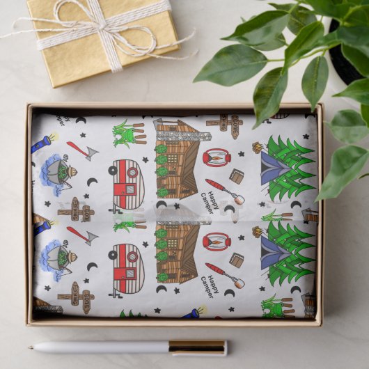 Camping of Midwest Thmed Birthday Tissuepapier (Geschenk)