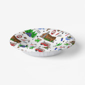 Camping of Midwest Threaded Happy Camper Birthday Papieren Kommen (Gebogen)