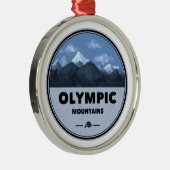 Camping Olympisch gebergte in Washington Metalen Ornament (Rechts)