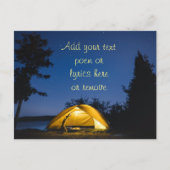 Camping onder de sterren briefkaart (Voorkant)