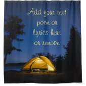 Camping onder de sterren douchegordijn (Voorkant)