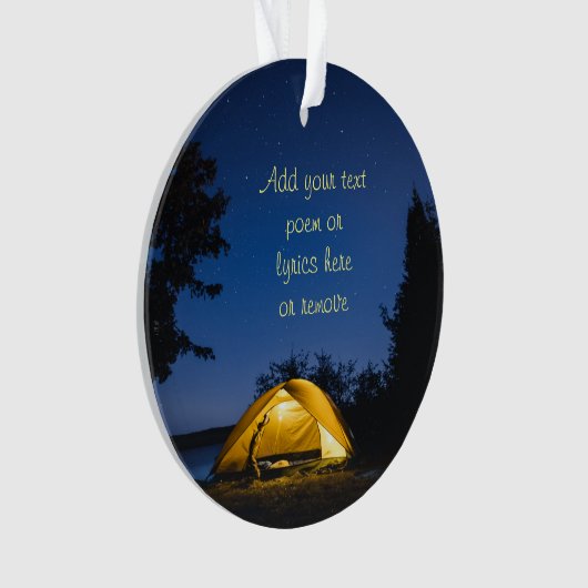 Camping onder de sterren ornament (voorkant)
