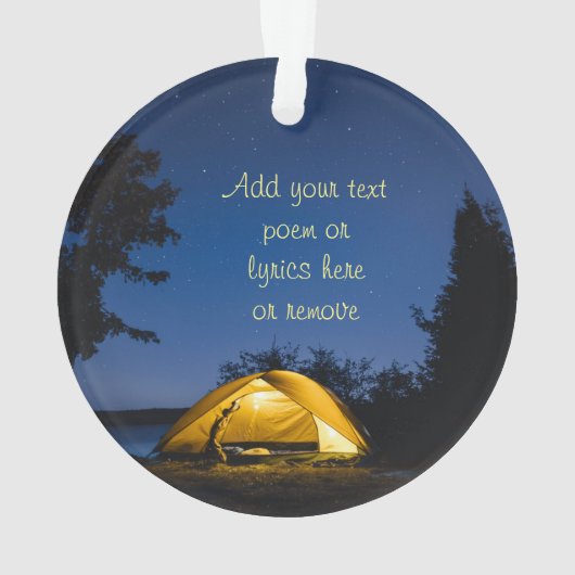 Camping onder de sterren ornament (achterkant)