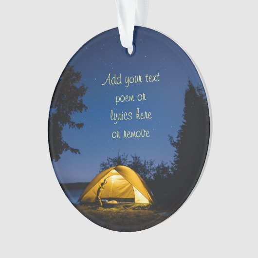 Camping onder de sterren ornament (voorkant)