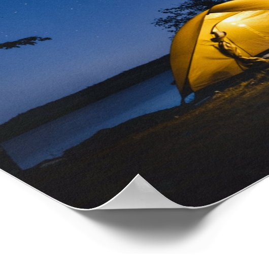 Camping onder de sterren poster (Hoek)