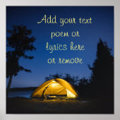 Camping onder de sterren poster (Voorkant)