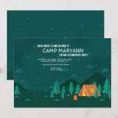 Camping onder de sterren uitnodiging (Voorkant / Achterkant)