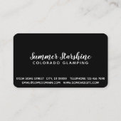 Camping onder de sterren visitekaartje (Achterkant)