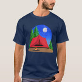 Camping Onder een Volle Maan T-shirt (Voorkant)