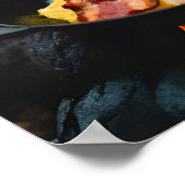 Camping Ontbijt Delight: Bacon en eieren Poster (Hoek)