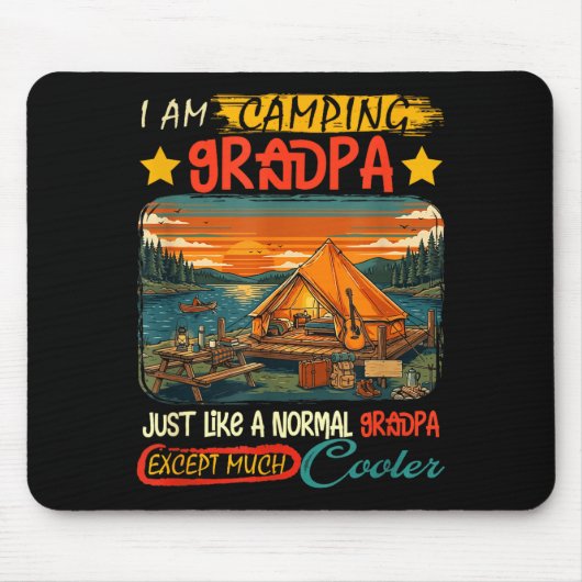 Camping opa definitie veel koeler vader muismat (Voorkant)