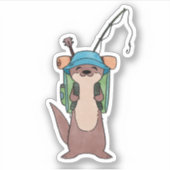 Camping Otter Sticker (Voorkant)