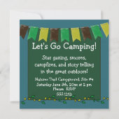 Camping Out en jij bent uitgenodigd Kaart (Achterkant)