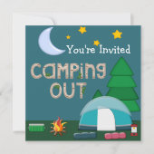 Camping Out en jij bent uitgenodigd Kaart (Voorkant)