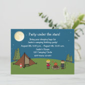 Camping Out Party Kaart (Staand voorkant)
