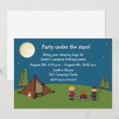 Camping Out Party Kaart (Voorkant / Achterkant)