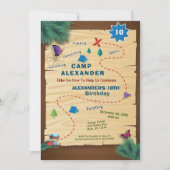 Camping Out Tent Birthday Party Kaart (Voorkant)