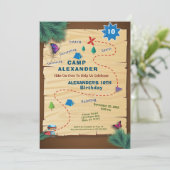 Camping Out Tent Birthday Party Kaart (Staand voorkant)