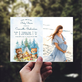 Camping Outdoor Adventure Baby shower Foto Kaart