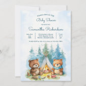 Camping Outdoor Adventure Baby shower Kaart (Voorkant)