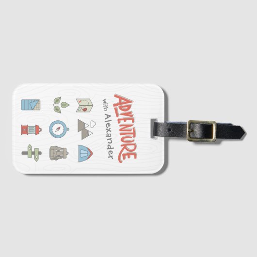 Camping outdoor Adventure Bagagelabel (Voorkant (horizontaal))
