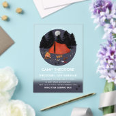 Camping Outdoor Adventure Campfire Verjaardagsfees Acryl Uitnodigingen (Insitu (Huwelijk))