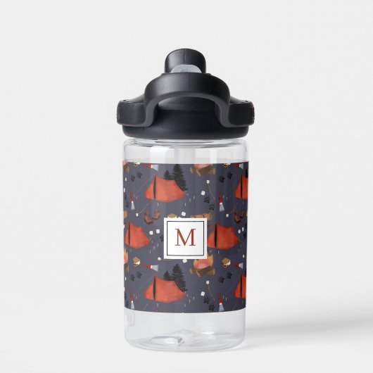 Camping Outdoor Adventure Summer Campfire Kinder Waterfles (Achterkant)