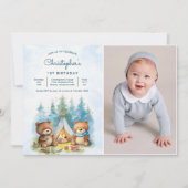 Camping Outdoor Adventure Verjaardagsfoto Kaart (Voorkant)