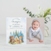 Camping Outdoor Adventure Verjaardagsfoto Kaart (Staand voorkant)