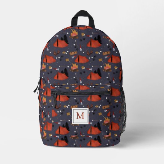 Camping Outdoor Adventure Zomerkampvuur Bedrukte Rugzak (Voorkant)