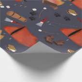Camping Outdoor Adventure Zomerkampvuur Cadeaupapier (Hoek)