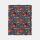Camping Outdoor Adventure Zomerkampvuur Fleece Deken (Voorkant)