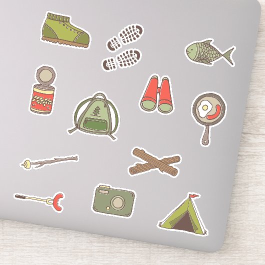 Camping Outdoor Adventures Kinder illustraties Sticker (Detail)