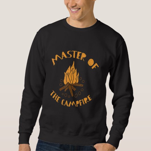 Camping Outdoor Designs Meester van het kampvuur 1 Trui (Voorkant)