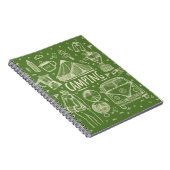Camping Outdoor Illustratie Notitieboek (Rechterzijde)