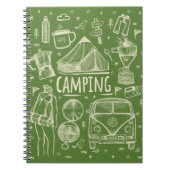 Camping Outdoor Illustratie Notitieboek (Voorkant)