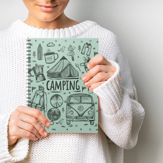 Camping Outdoor Illustratie Notitieboek